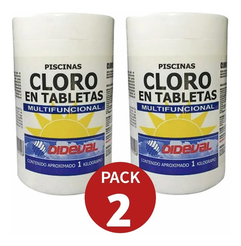 Cloro En Tabletas Triple Acción Piscinas 1 Kgs X 2 Unidades