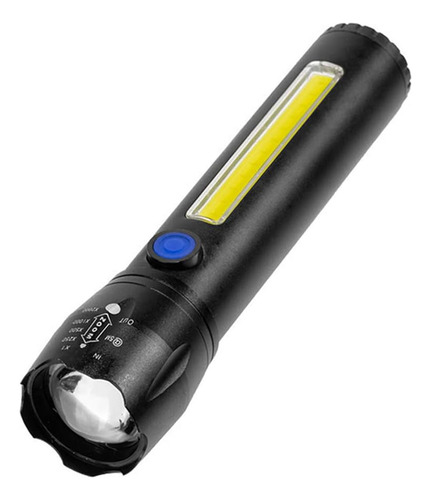 Linterna Led Táctil Recargable Usb, Zoom Y Cob