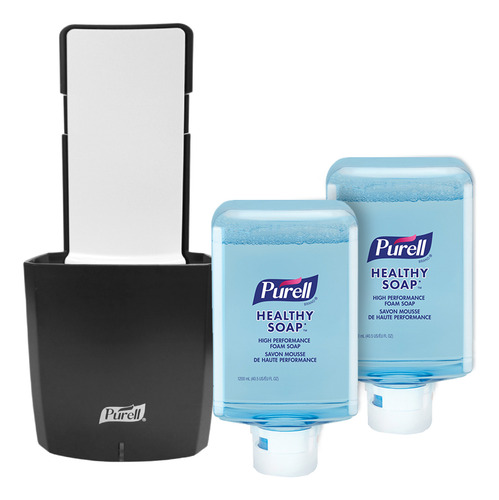 Dispensador Automático Es10 + Jabón En Espuma Purell 1200ml Color Negro