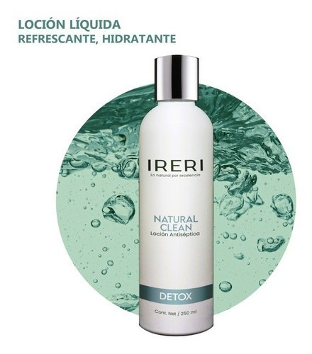 Imagen 7 de 9 de Loción Facial Antiséptica Limpieza Exfoliante Natural Piel Mixta A Normal Con Tendencia A Acné Seborrea Granos Espinillas Barros Línea Detox Natural Clean Ireri ®