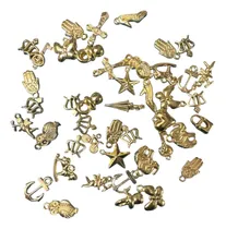 Comprar Dijes Dorados Fantasía Surtidos 20grs Aprox 40uni Resina