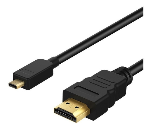 Cable Microhdmi (d) A Hdmi 1.8 Metros V1.4 Full Hd Dorado 4k