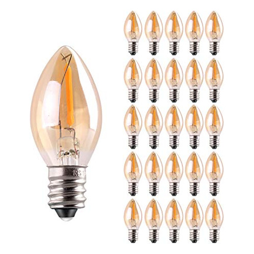 Bombilla De Noche Led C7 De 0.5w Base De Candelabro E12...