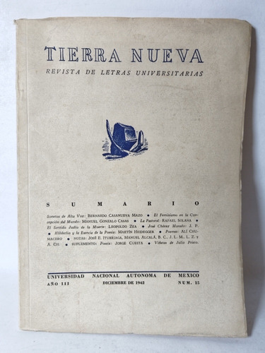 Tierra Nueva Revista De Letras Universitarias Unam 1942 #15