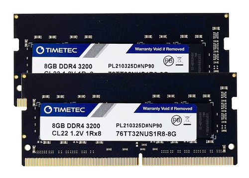 Memoria Ram 16gb 2x8gb Ddr4 3200 Mhz Sodimm Timetec