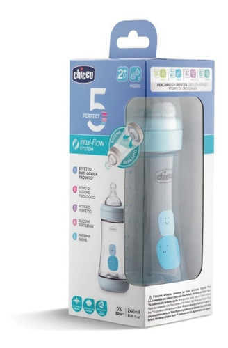 Mamadera Chicco Anticolico Perfect 5 Flujo Lento 150ml 0m+