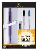 Comprar Boligrafo Cross Tech 2 Violeta Pack Lapicera + 2 Tanques