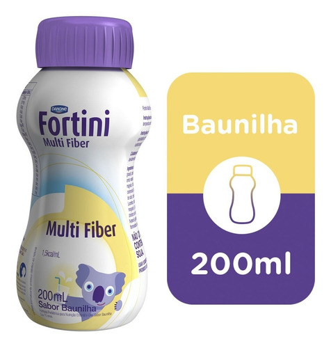 Suplemento Alimentar Infantil Multi Fiber Sabor Baunilha 200ml Fortini