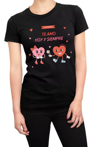 Playera Dia Del Amor Y Amistad Frase Pareja Novios Moda B/n