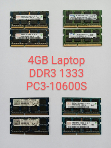 4gb Ddr3 1333 Laptop Memoria Ram Pc3-10600s Pc3l-10600s