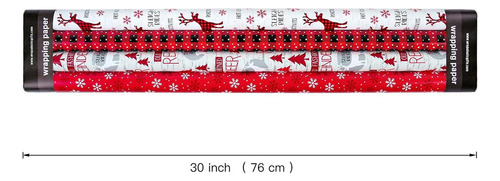 Rollo De Papel De Regalo Navideno Wrapaholic, Diseno Rust...