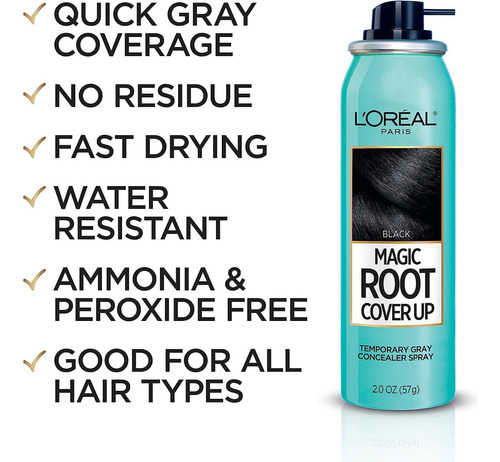 L´Oréal | Magic Root Cover Up | Tinta em Spray 57g Tom Black