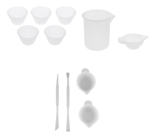 11pc Silicona Medidor Mezclador Vaso Agitador Resina