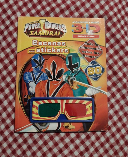 Libro Power Rangers Samurai 3d Con Stickers