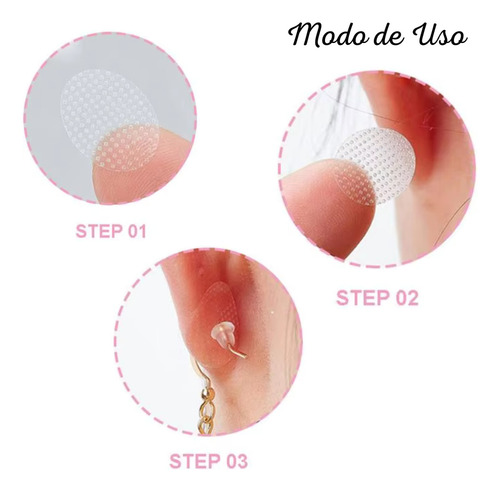 Corrija Rasgos Orelha 50 Adesivos P/ Brincos Com Segurança