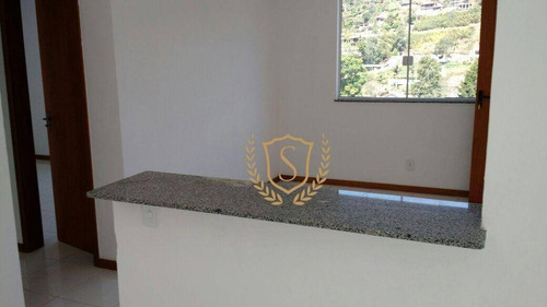 Imagem 3 de 8 de Apartamento Com 2 Dormitórios À Venda, 48 M² Por R$ 180.000,00 - Albuquerque - Teresópolis/rj - Ap0061