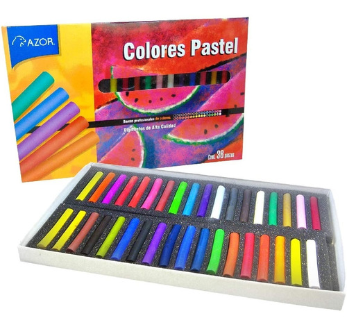 Empaque Mayoreo Con 9 Cajas  De Gises Pastel Stafford 36 Pz