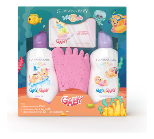  Kit Infantil A Hora Do Banho Giovanna Baby Rosa Hidratante