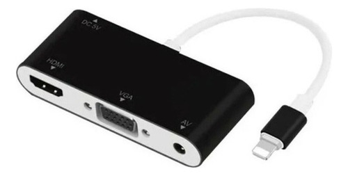 Convertidor Para Lightning A Hdmi Vga Cable Adaptador De Aud