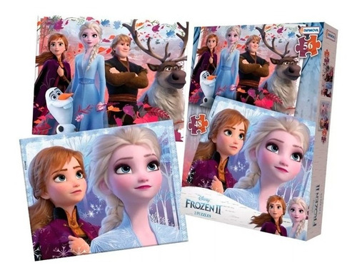 Puzzle Frozen 2 Disney 56 Y 48 Piezas Tapimovil Lloretoys