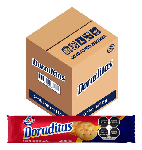 Galletas Doraditas Saladas Maribel Caja 24pz 115g Crackers