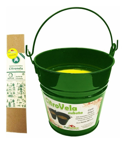 Repelente Mosquitos Vela Citronela  900gr + Incienso Kepler 