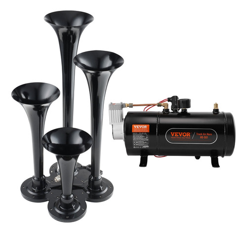Bocina Claxon De Aire 150db Compresor Trailer 4 Trompetas