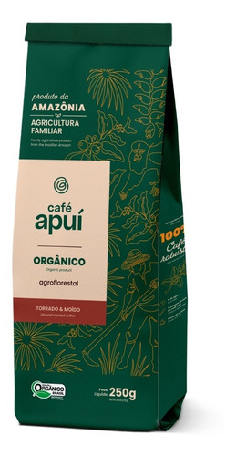 Imagem 4 de 9 de Kit C/ 4 Pacotes 250g - Café Apuí Orgânico Torrado E Moído
