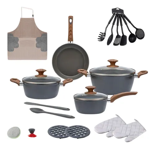 comprar Jogo Kit Panelas Alemãs Aço Cirúrgico 23 Pcs Tipo Vicalina