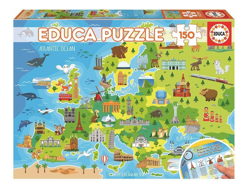 Imagen 1 de 7 de Puzzle 150 Piezas Mapa Europa Rompecabezas Didactico Educa ®