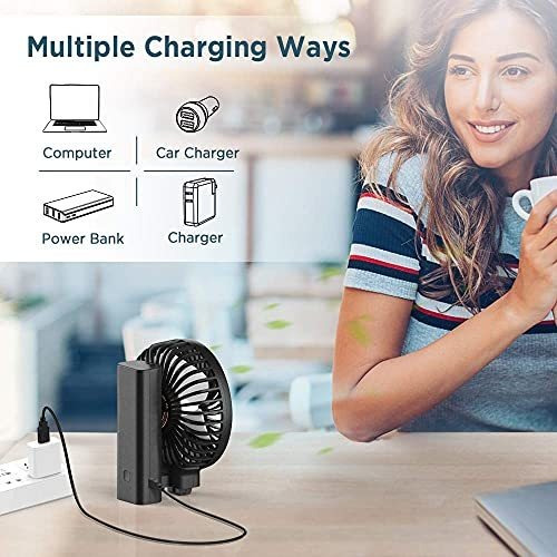 Ventilador Portatil Para Hora Uso Usb Plegable Bateria