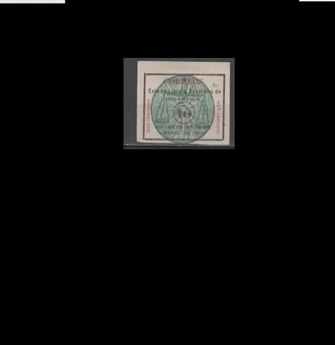 Sonora Revolucion Sello Verde 1913 10 Cts Ruleta S/color Mnh