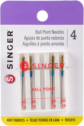 4 Agujas Singer Punta Bola Size 90/14