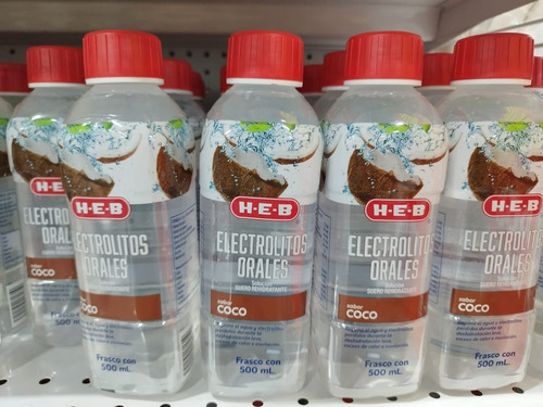 3 Piezas Electrolitos Orales Sabor Coco 500 Ml C/u Heb