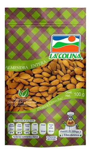 3 Pzas Almendra La Colina Entera De 100 G
