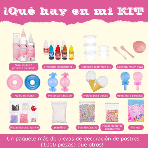 Kit De Slime De Helado, Increíble Kit Para Hacer Slime De He