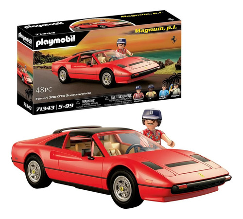  Playmobil Magnum, P.i. Ferrari 308 Gts + Personajes Febo