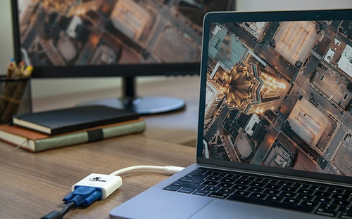 Imagen 4 de 9 de Cable Adaptador Video Usb Tipo C Macho A Vga Hembra 1080p
