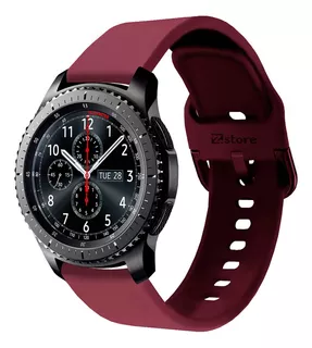 Correa Compatible Samsung Gear S3 Frontier Vino Rojo Hb 22m