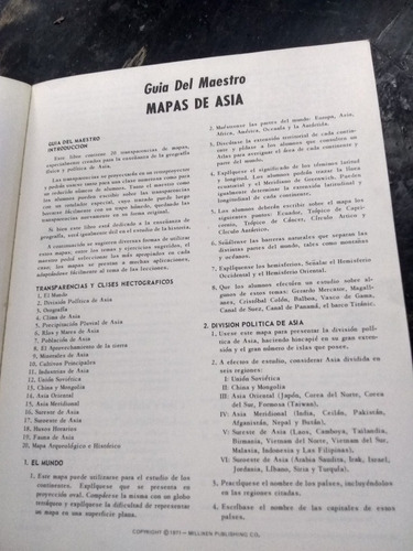 Mapas De Asia. Wall Y Riddle. (1971/27 Pág ). (Usado)