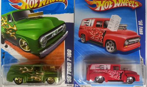 Hot Wheels Ford 56 - F-100 Performance 1:64 - 2009 Kit/2 Vermelho, Verde
