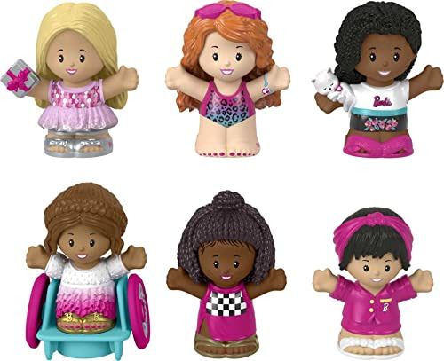 Fisherprice, Paquete De 6 Figuras De Barbie, Set De Regalo D