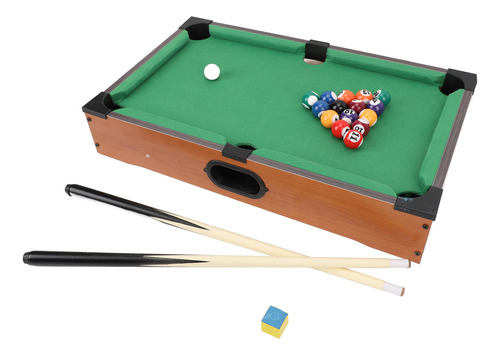 Juego De Minimesa De Billar Con 2 Tacos Y 16 Bolas Multifunc