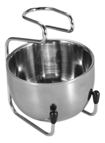 . Cuenco De Acero Inoxidable Para Jabón De Con Soporte