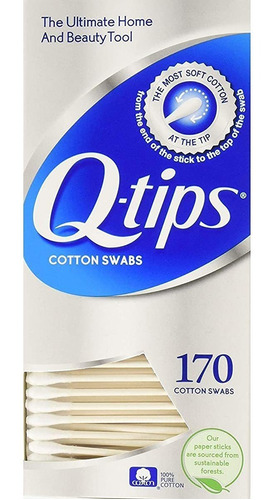 Q-tips Hisopos De Algodón 170 Unidades (paquete De 2) Por Q-
