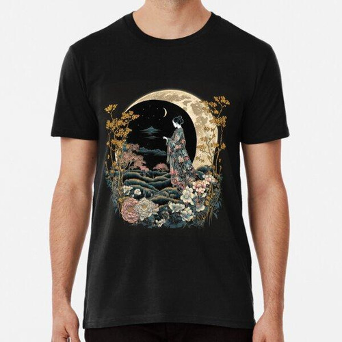 Remera Geisha's Moonlit Flower Garden Algodon Premium