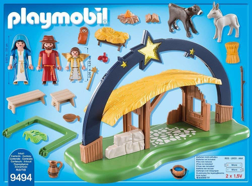 Playmobil Navidad 9494 Iluminación De La Natividad Con Los P