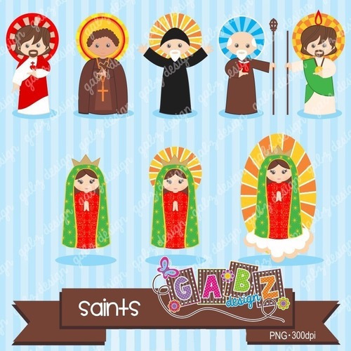 Kit Imprimible  Santitos 1 -   22 Imagenes   -