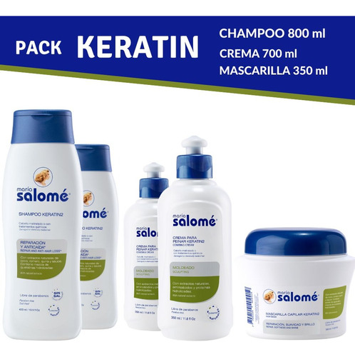 Mascarilla Capilar Maria Salomé Keratin2 350 Ml