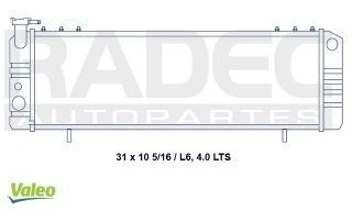 Radiador Jeep Cherokee Sport 1999-2000 L6 1.0 Lts Estandar